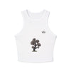 Women's Dandelion Sketched Art Crop Tank Top