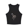 Women's Dandelion Sketched Art Crop Tank Top