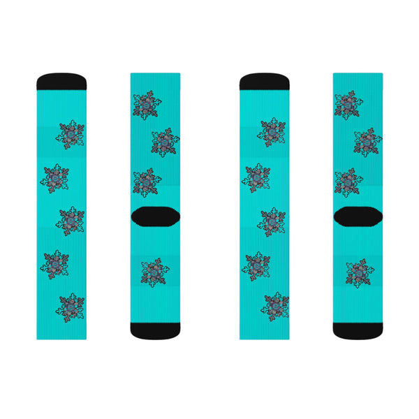 "Snowflake Days" - Midcalf Socks