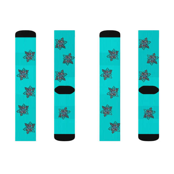 "Snowflake Days" - Midcalf Socks
