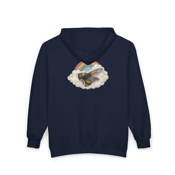 Rainbows Bee Pollinated - Full Zip-Up Unisex Hoodie