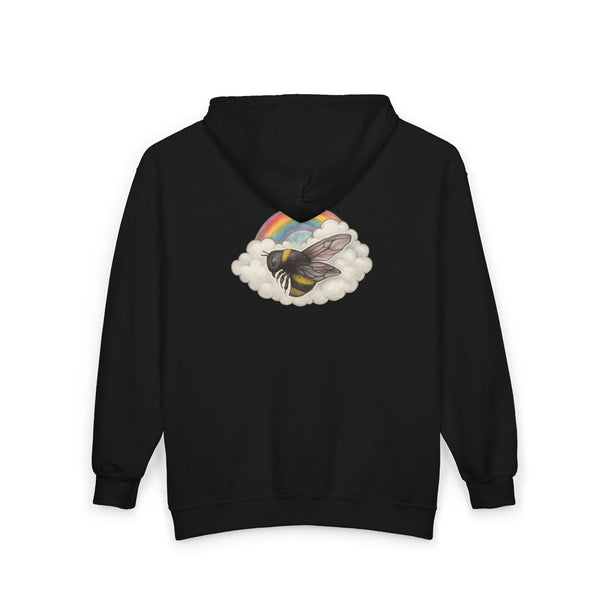 Rainbows Bee Pollinated - Full Zip-Up Unisex Hoodie