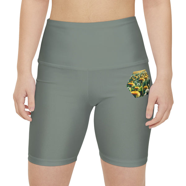 Dandelion Days – High-Waisted Workout Shorts