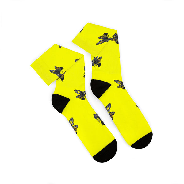 "Be Happy" - Midcalf Bee Socks