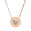 Bee Engraved Circle Necklace