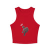 Women's Dandelion Sketched Art Crop Tank Top