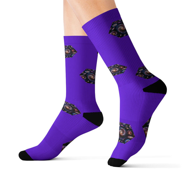 Indigo Spiral Galaxy Socks