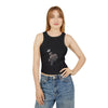 Women's Dandelion Sketched Art Crop Tank Top