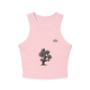 Women's Dandelion Sketched Art Crop Tank Top