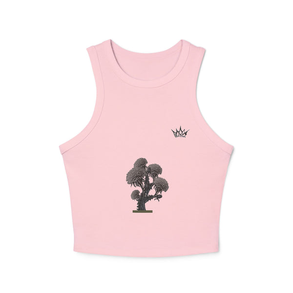Women's Dandelion Sketched Art Crop Tank Top