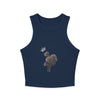 Women's Dandelion Sketched Art Crop Tank Top
