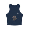 Women's Dandelion Sketched Art Crop Tank Top