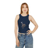 Women's Dandelion Sketched Art Crop Tank Top