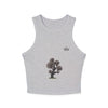 Women's Dandelion Sketched Art Crop Tank Top