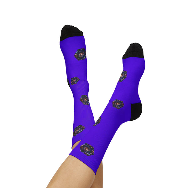 Indigo Spiral Galaxy Socks